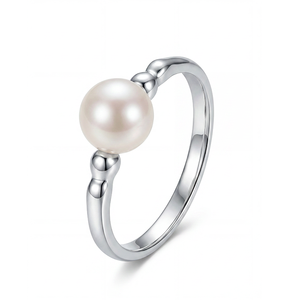 S925 Silver Flower Shell Pearl Ring Big CZ Diamond <b>Daisy</b> Floral Elegant Pearl Jewelry for Women Wedding Engagement <b>Gift</b> - Product Image 1