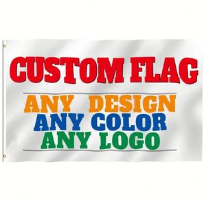 Drapeau en polyester imprimé numériquement de haute qualité 3*5 pieds, motif personnalisable, adapté aux événements et à une utilisation promotionnelle. - Product Image 1