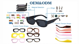 แว่นกันแดด Lmamba 5306 รุ่นยอดนิยม ทรงสี่เหลี่ยม ดีไซน์เนอร์สำหรับผู้หญิงและผู้ชาย คลาสสิก วินเทจ กรอบเล็ก  รับสั่งทำ - Product Image 3