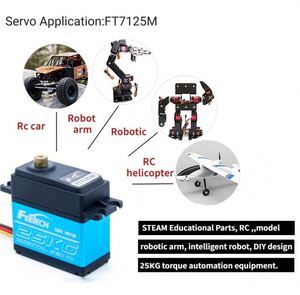 Servo Digital Impermeable Azul SG 25KG 35KG para Coche RC 1/10 1/8, Motor Sin Núcleo de Engranajes Metálicos de Alta Velocidad para Niños y Niñas, Plástico - Product Image 6