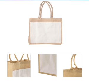 ถุงผ้าปอกระเจาพิมพ์โลโก้ออกแบบได้ตามต้องการถุงช้อปปิ้งกระเป๋าผ้ากระสอบสำหรับสตรีของขวัญประจำวันกระเป๋าผ้าใบแบบดั้งเดิม - Product Image 3