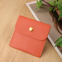 Sacs d'emballage pour bijoux en velours de luxe personnalisés, recyclables, en cuir PU, avec bouton pression en métal, pochette pour bijoux pour emballer des cadeaux