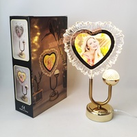 Bingkai Foto LED Plastik Multi-Fungsi dengan Pengisian Daya USB, Bingkai Foto LED Plastik Desain Baru yang Menarik