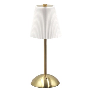 Cross-border minimalist style metal cloth shade lamp <b>LED</b> touch dimming creative hotel bedroom <b>bedside</b> decorative <b>table</b> lamp - Product Image 5