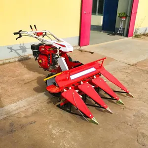 Alta qualidade milho mini colheitadeira com trator mão operado mini paddy harvester tipo de roda mini grão colheitadeira