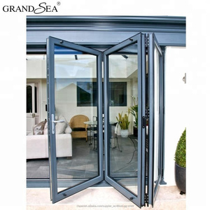Diseño impermeable de las puertas plegables bi de aluminio <span class=keywords><strong>del</strong></span> doble acristalamiento de <span class=keywords><strong>la</strong></span> <span class=keywords><strong>terraza</strong></span> - Product Image 2