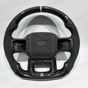 Volant en fibre de carbone véritable noir pour <span class=keywords><strong>Ford</strong></span> <span class=keywords><strong>Raptor</strong></span> 2015 2017 2019 2020 <span class=keywords><strong>2021</strong></span> 2022 F150 avec Alcantara Pièces de voiture Livraison directe - Product Image 2