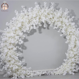 Conjunto Artificial de Arcos Rotos, Círculo Rojo, Blanco, Cuerno, Flores, Pilar, Tienda al Aire Libre, Arco, Decoración de Flores para Arco de Corazón - Product Image 2