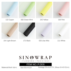 Sinowrap lưới hoa giấy gói không dệt 50cm * 10yard CuộN Dot Mô hình màu rắn Quà Tặng đóng gói nhà máy giấy bán hàng trực tiếp - Product Image 6