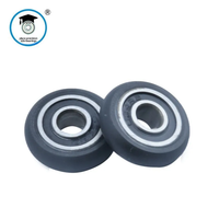 JDYZC Courroie plate en acier et polyuréthane OEM pour poulie de porte/fenêtre, rail coulissant de salle de bain et de cuisine, roue silencieuse, alésage 4, rainure simple