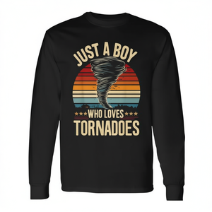 Camiseta de manga larga Just A Boy Who Loves Tornadoes Storm Chaser Meteorology - Product Image 2