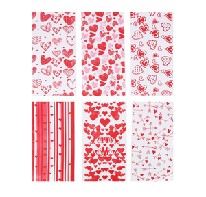 Sac cadeau de saint-valentin en cellophane, sac de cuisson pour biscuits aux bonbons, sacs d'emballage en plastique opp à bouche plate, vente en gros - Product Image 5
