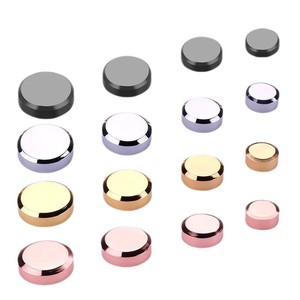 Cubiertas de Uñas de Aleación de Zinc con Efecto Espejo 2D, Parte Posterior Plana, Plateadas, Doradas, Oro Rosa, Negras, Brillantes, para Decoración de Uñas - Product Image 1
