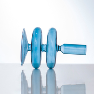 Minimalist Blue Glass <strong>Candle</strong> <strong>Holder</strong> For Wedding Party Home Decor - Product Image 6