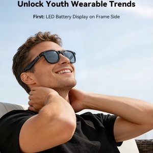 X01 Ultra Smart AI Glasses 8MP HD Camera Video <b>Recording</b> Voice Call WCharging <b>Case</b> Mirror Lenses Eye Protection Sunglasses - Product Image 4