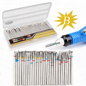 Juego de brocas de uñas de diamante Misscheering 30 uds, limpiador de rebabas giratorio, fresa - Product Image 1