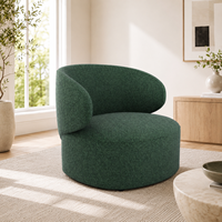 Fauteuil de détente moderne en tissu avec structure en bois pour petit appartement, hôtel, bureau, balcon, salon – Conception ergonomique