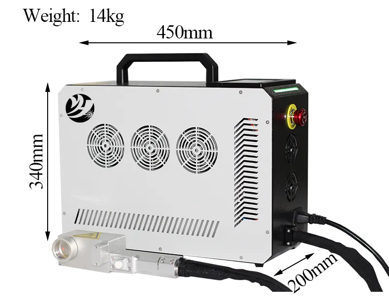 China Faserlaser-Reinigungs maschine 100w Rucksack impuls selbst entwickelter Laser kopf und System mit 6 Reinigungs modi Rost oberfläche