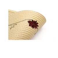 Klassisches Gold PP Tischset mit Chinesischen Merkmalen, Rutschfester Kante, Roter Blumenstickerei, Umweltfreundliches 4-teiliges Gewebtes Tischmatten-Set