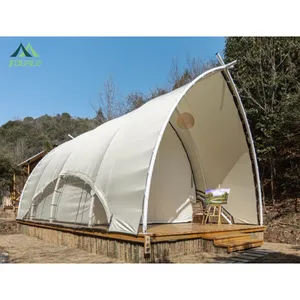 Tente d'hôtel de luxe pour le glamping en plein air tente imperméable de camping safari avec chambre à coucher tente de restaurant en forme de voile
