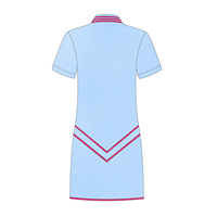 OEM personnalisé été femmes Jacquard robe pull en tricot dame col rabattu manches courtes bouton solide femmes robe pull en tricot