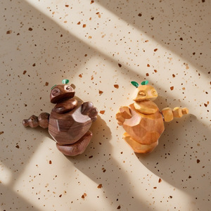 สโตนมาม่า 2 ชิ้นของตกแต่งโต๊ะทำงานแบบแม่เหล็กทำจากไม้ - Product Image 2