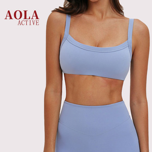 Reggiseno sportivo da donna AOLA 2026 a doppia fascia, design aperto sulla schiena <span class=keywords><strong>con</strong></span> fodera in <span class=keywords><strong>pile</strong></span>, vestibilità aderente per corsa e fitness - Product Image 3