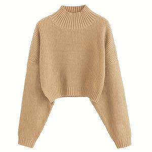 OEM personalizado logotipo bordado estilo coreano Retro suéter de punto para las mujeres al por mayor Casual suéter de invierno - Product Image 5