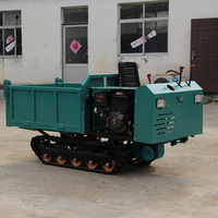 Mesin Diesel Bertenaga Mini Crawler Dumper Alat Pengangkut Tanah Truk Dump Beroda Rantai 1000kg