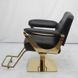Chaise de Salon de Coiffure et Barbier Moderne de Luxe Réglable Noir et Or – Excellent Rapport Qualité-Prix - Product Image 4