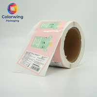 Étiquettes pour lingettes humides certifiées qualité alimentaire, en rouleau, en film synthétique imperméable, pour l'exportation internationale (vente en gros)