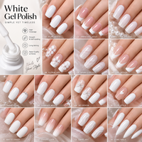 Vernis à ongles gel blanc français 15ml UV LED Soak Off, couleur personnalisable, marque privée OEM, pour salon de manucure et DIY
