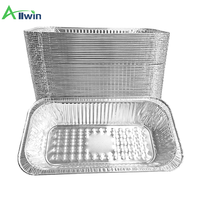Robuste 1/3 Größe Einweg-Rechteck-Aluminiumbehälter Große Folienpfannen Dampftisch-Folienpfanne Aluminiumdeckel Lebensmittelecht