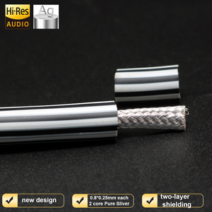 Câble de signal audio YIVO XSSH haute pureté 99,99 % en argent pur à 2 conducteurs avec couche de blindage en cuivre épaissi et crypté - Product Image 2