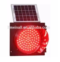 Feu de signalisation routière à LED clignotant jaune solaire de 300 mm