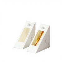 Boîte d'emballage en céramique avec fenêtre, facile à porter, petite boîte à sandwichs pour petit déjeuner