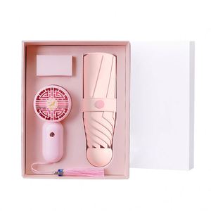 Nuova Idea <span class=keywords><strong>Regalo</strong></span> 2024 per Donne: Set con Mini Ventilatore, Ombrello, Bottiglia d'Acqua e Asciugamano in Confezione <span class=keywords><strong>Regalo</strong></span> - Product Image 5