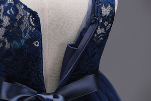 Nuevo Vestido de Princesa de Encaje para Niñas Mayores, Estilo 2026, Personalizado de Fábrica, Largo, con Mangas Abullonadas, sin Mangas, para Boda o Fiesta de Noche - Product Image 5