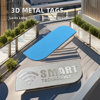 Badge logo 3D personnalisable en aluminium brossé fin moulé sous pression avec impression typographique pour appareils électroménagers