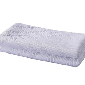 ที่นอนผ้าทอลายทแยงเป็นมิตรกับสิ่งแวดล้อมสีขาว 350gsm ผ้าถัก Jacquard ระบายอากาศได้