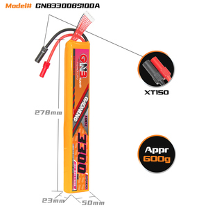 Batería LiPo GNB GAONENG 3300mah 8S 29.6V 100C 200C XT150 RC Protek 60 Pro Cinelifter para Helicóptero Eléctrico Clase 500 a 600 - Product Image 3