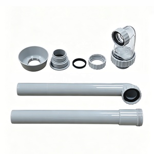 Kit de vidange en céramique à <span class=keywords><strong>siphon</strong></span> visible, avec bouchon escamotable et tuyau flexible G1 1/4" pour lavabo de salle de bain et hôtel - Product Image 2
