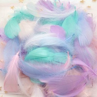 2-4 ''plumes de coque d'oie plumes d'oie naturelles teintes lavées plumes d'oie colorées en gros plumes de petite taille vers le bas plumas