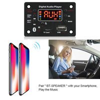 Module décodeur MP3 WMA sans fil Bluetooth 5.0 VIRE 12V pour autoradio, avec écran couleur, lecteur MP3, USB, TF, radio FM