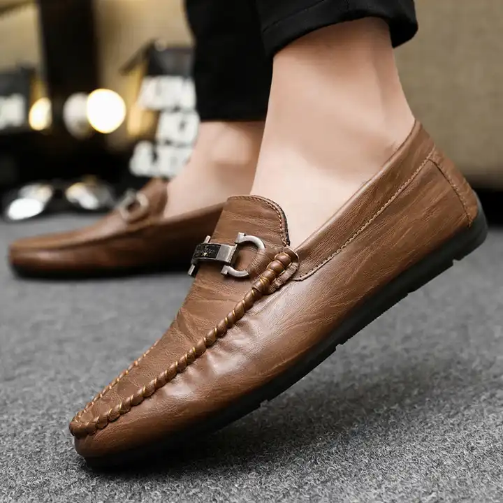 Men Pu Leather Business Casual Shoes Fashion Lazy Driving Loafers