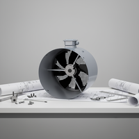 G-Serie Elektrischer Kugellager-Inverter-Motor Axiallüfter 380V Universelle Drehzahlregelung OEM ODM Kohlenstoffstahl-Lüfterblätter Kostenlos