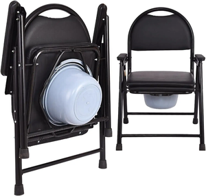 Chaise de toilette pour personnes âgées, réglable en largeur de siège et en hauteur du dossier, pour hôpital - Product Image 1