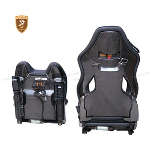 Asiento de Carreras de Fibra de Carbono Seca <span class=keywords><strong>458</strong></span> Speciale para <span class=keywords><strong>Ferrari</strong></span> <span class=keywords><strong>458</strong></span> 488 F8 SF90 296GTB 812 F12, Asiento de Pista Personalizado en Cuero y Microfibra de Gamuza - Product Image 5