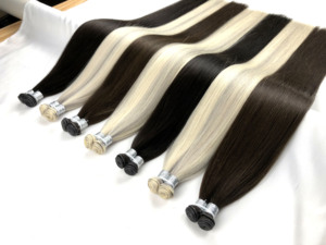 Extensiones de Cabello Ruso Virgen 100% Humano de Doble Trama, Precio de Fábrica Ruikang Genius Weft - Product Image 3