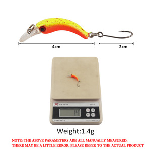 Leurre de pêche flottant à simple hameçon pour Tilapia et Truite, 4cm/1.4g, le plus vendu, avec hameçons Synnex, appât de pêche - Product Image 5